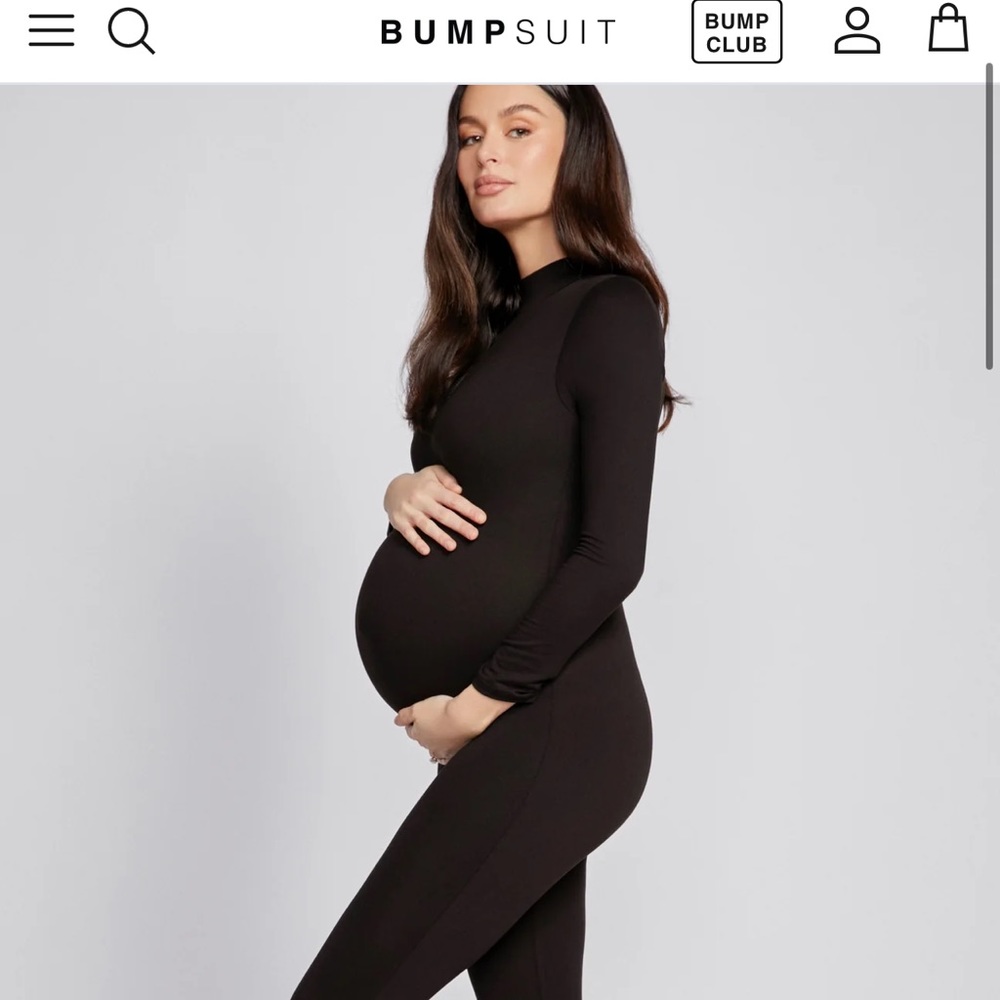 Bumpsuit Maternity Long-Sleeve Black Jumpsuit by Bumpsuit